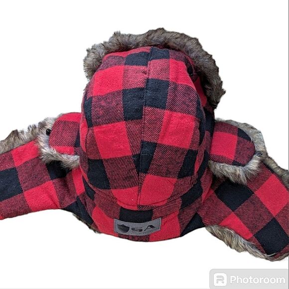 SA Company Red & Black Buffalo Plaid Trapper Hat - Picture 9 of 15